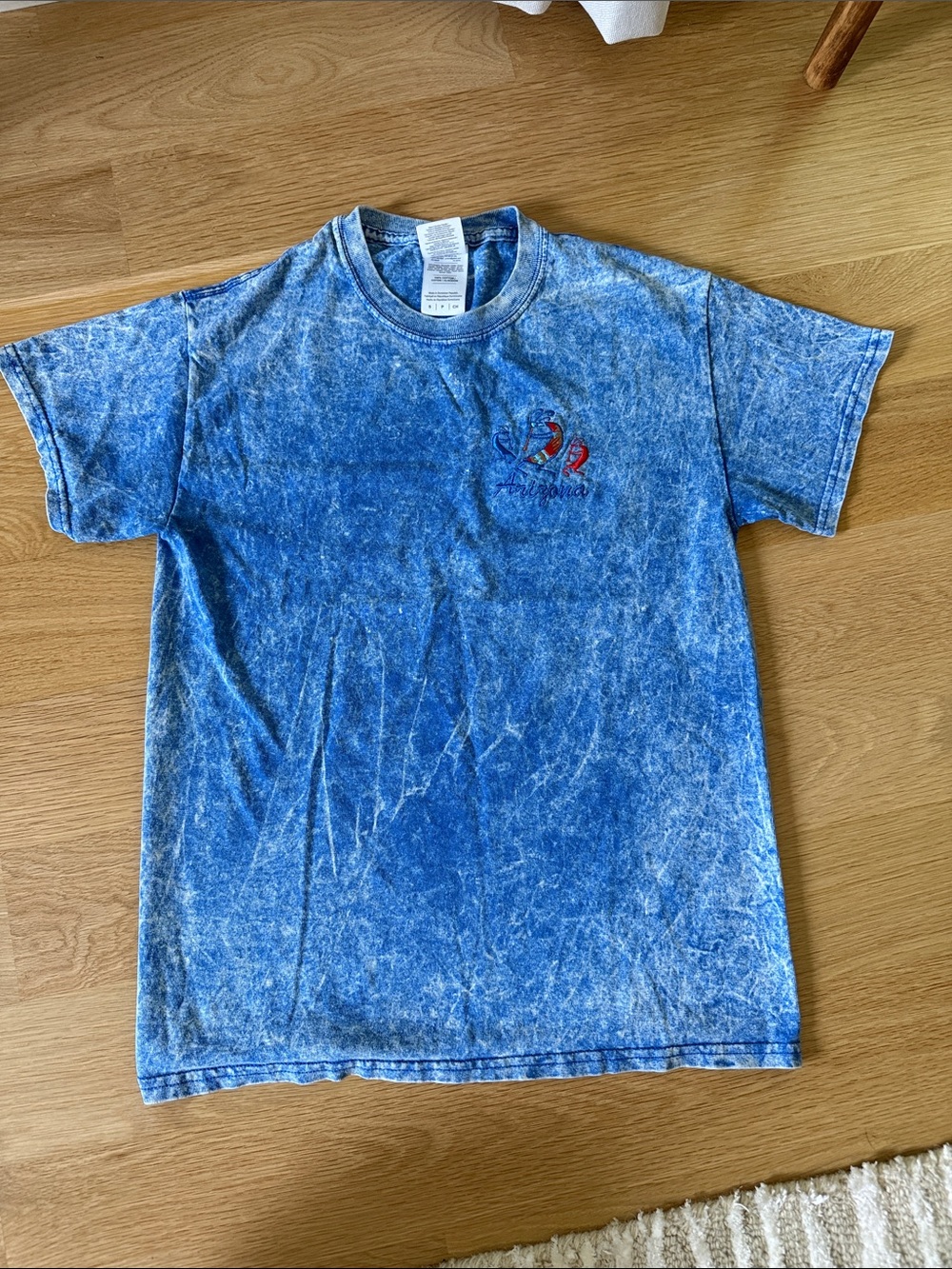 Mineral Wash Short Sleeve Tee with Arizona graphic embroidered!